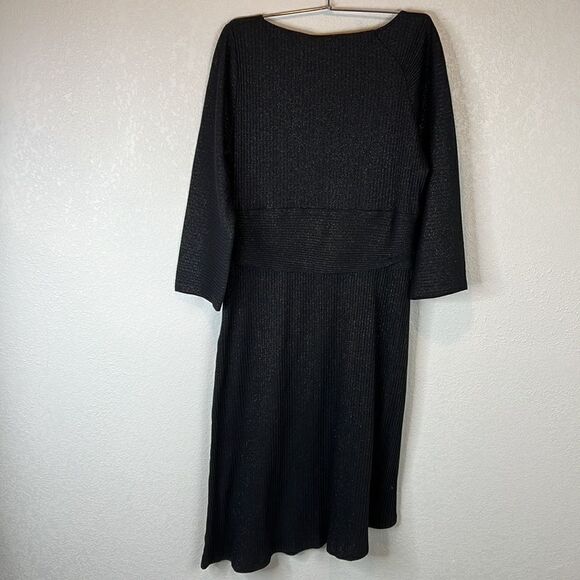 NWT Akemi + Kin Anthro Tegan Sparkle Dress Black Jersey Size Large - Picture 8 of 16
